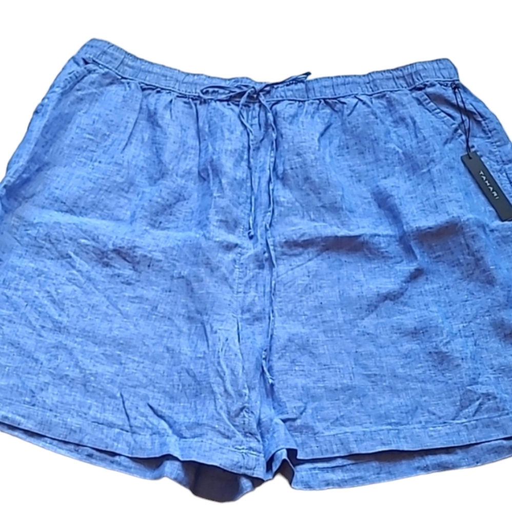 Linen 100% Tahari NWT Blue 6” Shorts